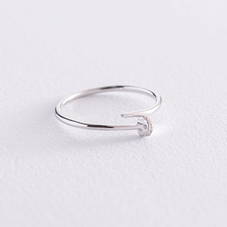 Золота каблучка "Цвях" з діамантами 101-10029b від ювелірного магазину Онікс