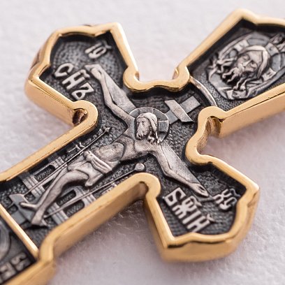 Православный крест "Распятие Христово. Св. Николай Чудотворец" 132896 №2