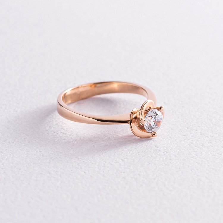 Золота заручальна каблучка (фіаніт) к02067 від ювелірного магазину Онікс