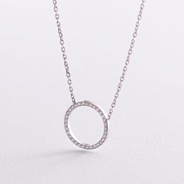 Золотое колье "Круговорот" с бриллиантами 719721121 от ювелирного магазина Оникс