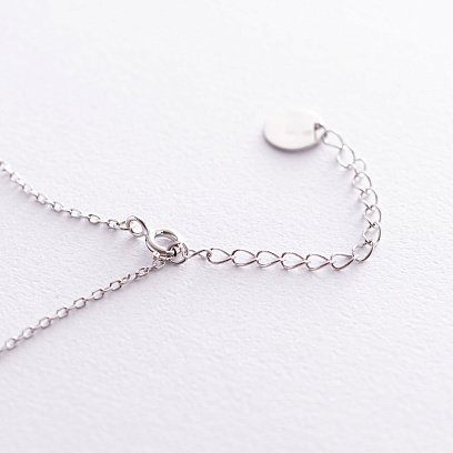 Серебряное колье с крестиками 18941 №5