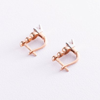 Золоті сережки з фіанітами с04952 №2