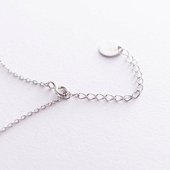 Серебряное колье с крестиками 18941 №5