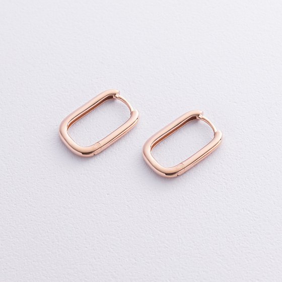 Серьги "Kirsten" в красном золоте с08922 №3