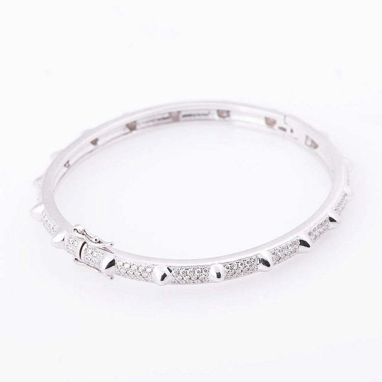 Серебряный браслет с фианитами 141049 от ювелирного магазина Оникс - 1