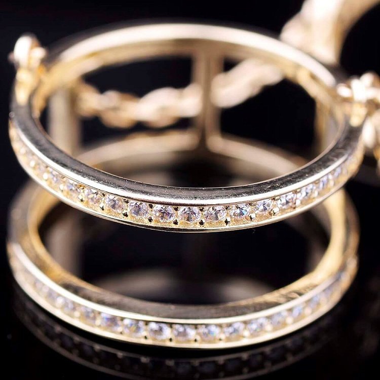 Золотое женское кольцо на две фаланги к03288 от ювелирного магазина Оникс - 3