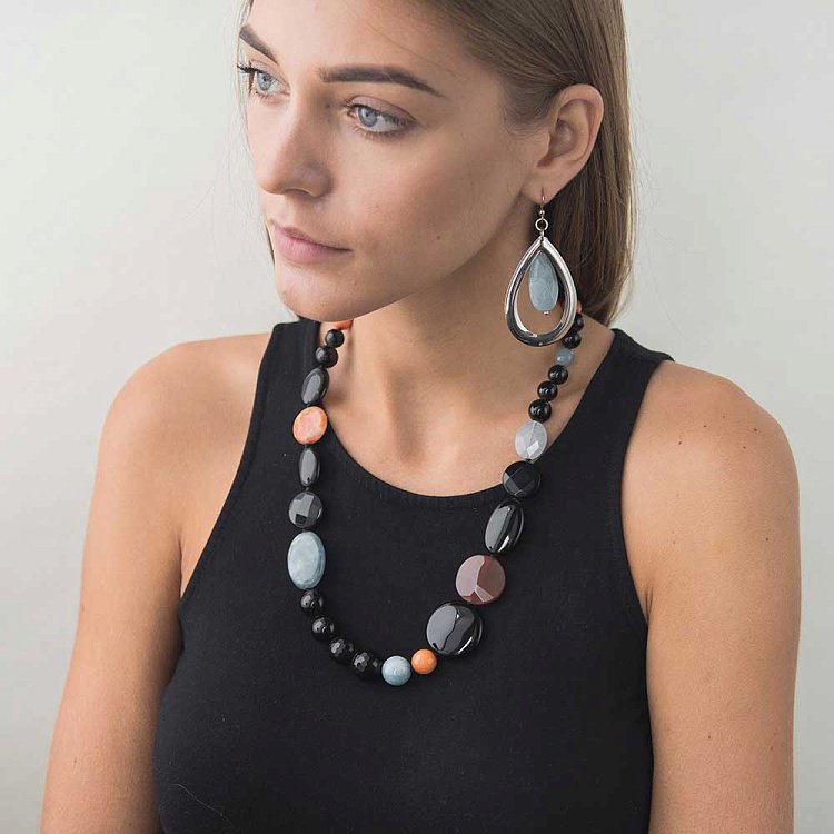 Сережки з агатом 198с7 - 3 Сережки з агатом 198с7 від ювелірного магазину Онікс - 3