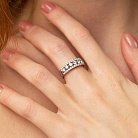 Кольцо в белом золоте с бриллианты кб0433nl от ювелирного магазина Оникс - 4