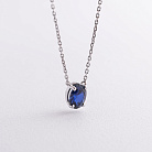 Серебряное колье с синтетическим сапфиром 8188р-HSPH от ювелирного магазина Оникс
