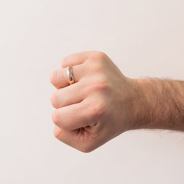 Золотое кольцо "Властелин колец" к01170 от ювелирного магазина Оникс - 1