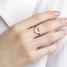 Серебряное кольцо "Сердце" (фианит) 112160 от ювелирного магазина Оникс - 3