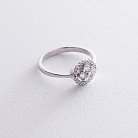 Серебряное кольцо "Клевер" с фианитами 112259 от ювелирного магазина Оникс