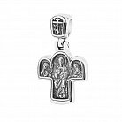 Православный крест "Спас на престоле" (чернение) 13442 от ювелирного магазина Оникс - 2