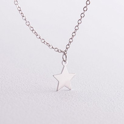 Срібне кольє "Зірочка" 181264 №3
