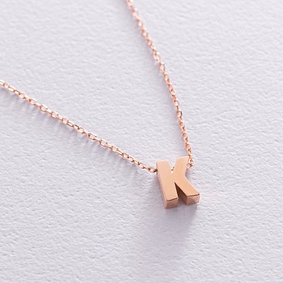 Кольє з буквою "К" в червоному золоті кол01256К