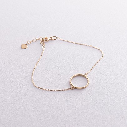 Браслет "Кругообіг" в жовтому золоті б04575 №4