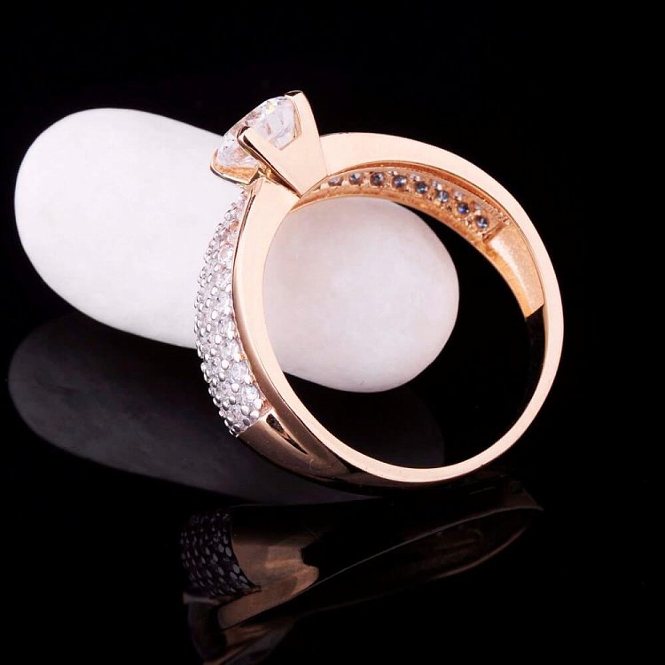 Помолвочное кольцо (фианиты) к03464 от ювелирного магазина Оникс - 2