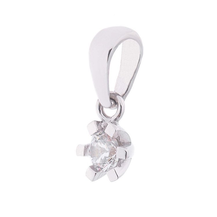 Золотой кулон с фианитом п03129 от ювелирного магазина Оникс - 1