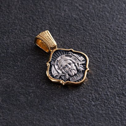 Серебряная ладанка "Спас Нерукотворный" 132919 №2