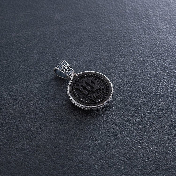 Серебряный кулон "Знак зодиака Дева" с эбеном 1041діва от ювелирного магазина Оникс - 5