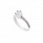 Заручальний срібний перстень (фіаніти) 111204 от ювелирного магазина Оникс
