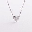 Золотое колье "Сердечко" с бриллиантами колб0176ri от ювелирного магазина Оникс