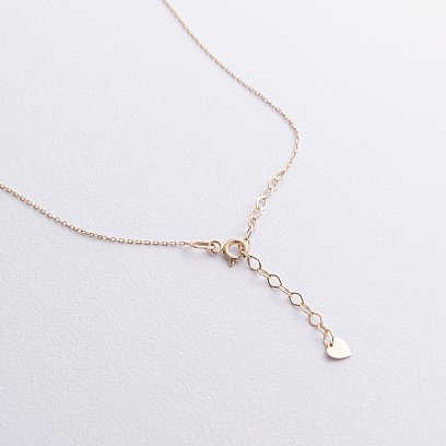 Колье "Сердце" с фианитом (желтое золото) кол02565 №5