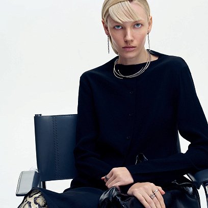 Серебряные серьги "Цепочки" 122779 №2