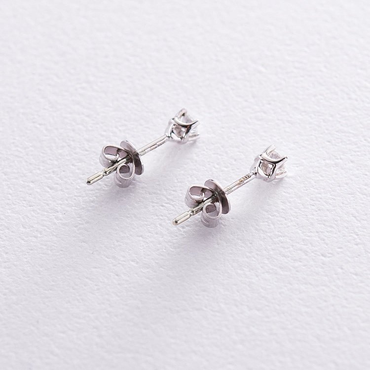 Золоті сережки-пусети (діаманти) ME34376ca від ювелірного магазину Онікс - 2