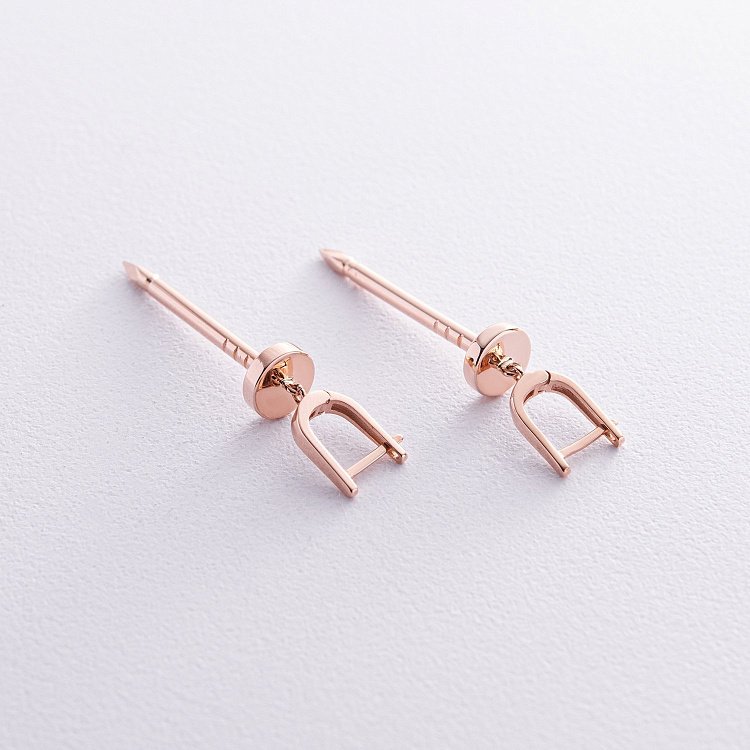 Сережки "Цвях" у червоному золоті с08156 від ювелірного магазину Онікс - 4