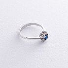 Золотое кольцо с бриллиантами и сапфиром JMSR8525 от ювелирного магазина Оникс - 2