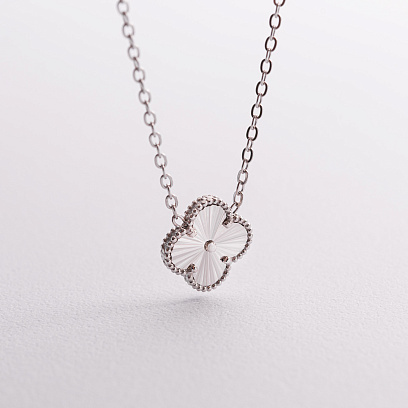 Срібне кольє "Конюшина" 181360 №2