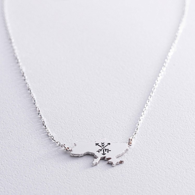 Срібне кольє "Україна - Герб Вашого міста" 181212герб від ювелірного магазину Онікс - 10