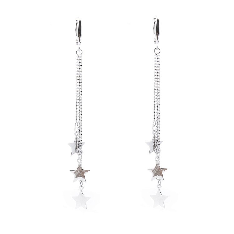 Серебряные серьги "Звездочки" 122203 от ювелирного магазина Оникс