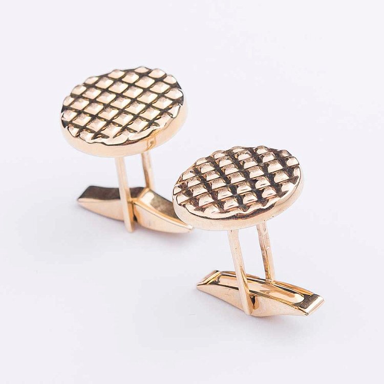 Золотые запонки зап00003ж от ювелирного магазина Оникс - 1
