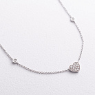 Золотое колье "Сердечко" с бриллиантами колб0203ri от ювелирного магазина Оникс