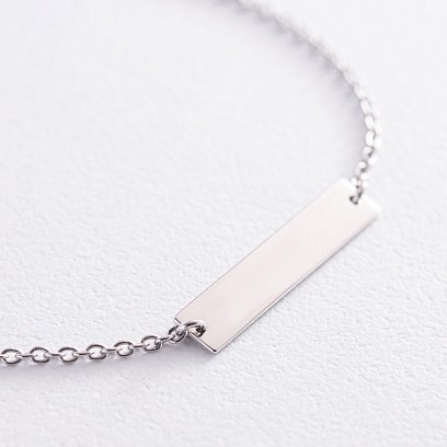 Серебряный браслет "Твоя история" с гравировкой 2075л №4