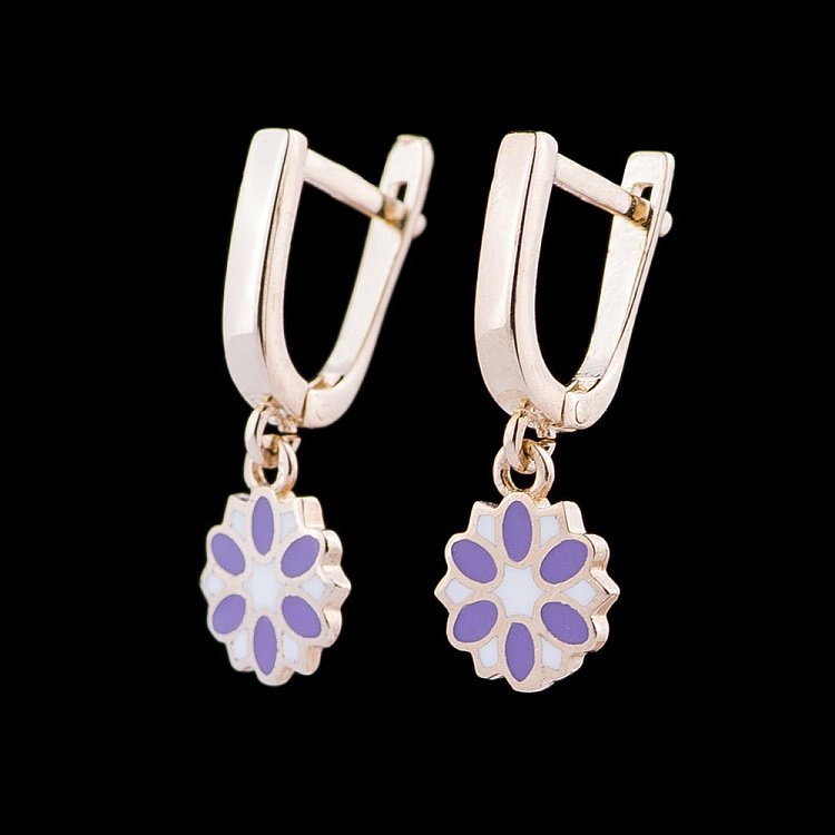 Дитячі золоті сережки "Квіточка" с04797ф від ювелірного магазину Онікс - 1