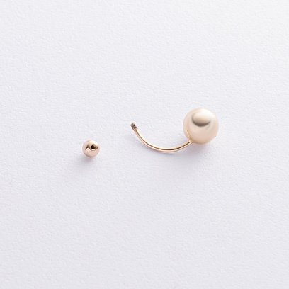 Золотий пірсинг у пупок "Кульки" пир00271 №2