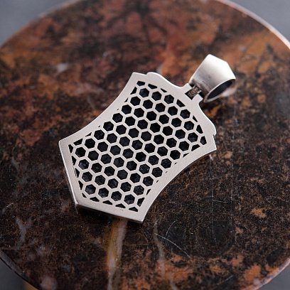 Мужской серебряный кулон "Орел" 377 №5