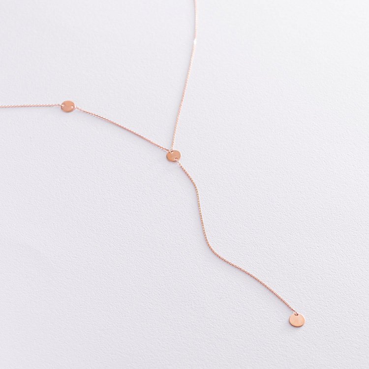 Золоте кольє - краватка з монетками кол01995 від ювелірного магазину Онікс