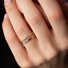Золотое кольцо "Сердечки" к07083 от ювелирного магазина Оникс - 5