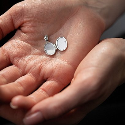 Золотий кулон для фотографії з хрестиком п03440 №4