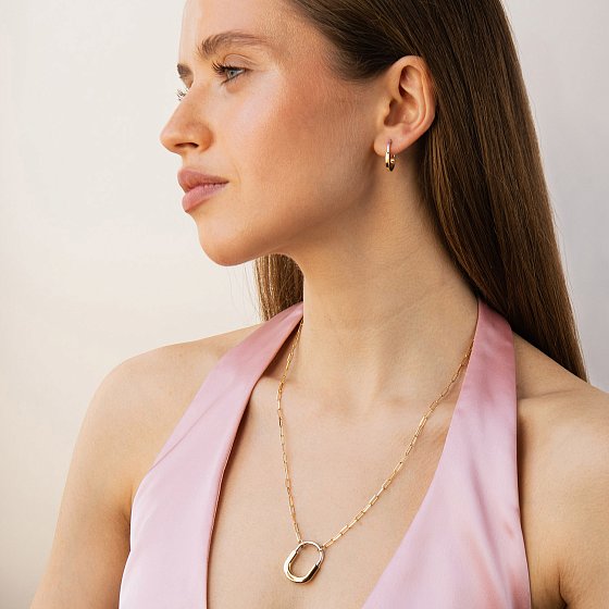 Сережки "Camilla" mini (жовте, біле золото) с09484 №4