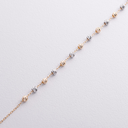 Браслет "Шарики" (желтое, белое золото) б05721 №2