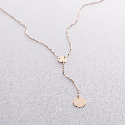 Золоте кольє "Монетки" (можливе гравіювання) кол01478 №6