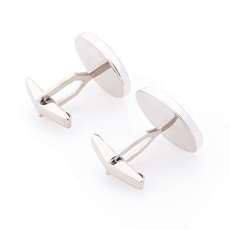 Чоловічі запонки зі срібла (родій) 25058 від ювелірного магазину Онікс - 1