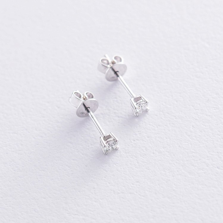 Золоті сережки - пусети з діамантами сб0324mr від ювелірного магазину Онікс - 2