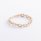 Каблучка "Ланцюжок" у жовтому золоті к08499 от ювелирного магазина Оникс - 1