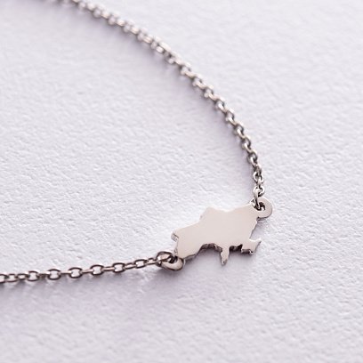 Серебряный браслет "Карта Украины" 2092 №4